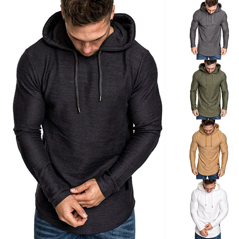 Men Hoodie Sweatshirt Casual Long Sleeve Slim Top