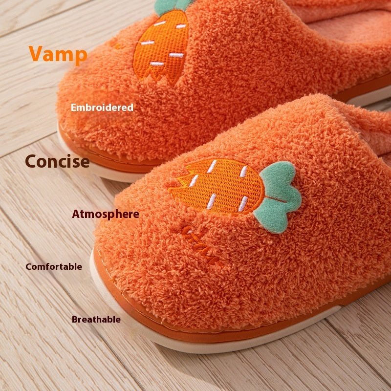 Baotou Indoor Leisure Home Warm Thick Non-slip Wear-resistant Cotton Slippers