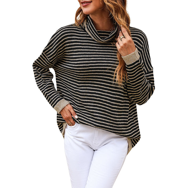 Loose Striped Lazy Sweater Women's European And American