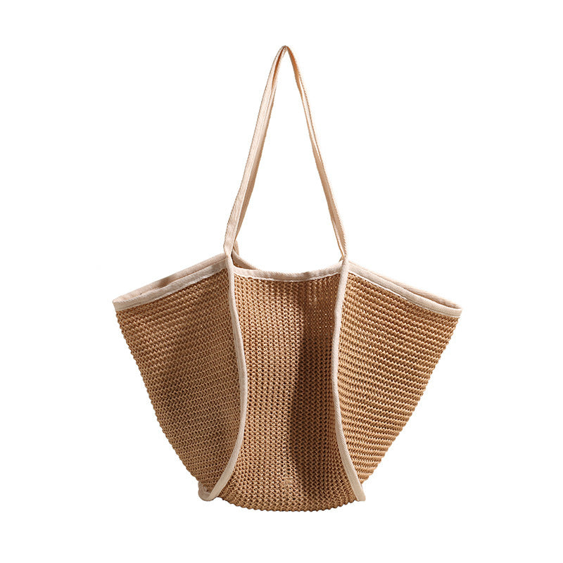 Handbag All-match One-shoulder Straw Woven