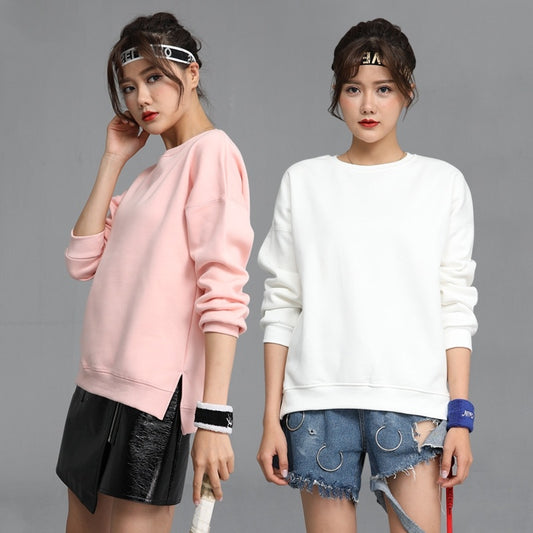 Heavy Dopamine Velvet Padded Loose Round Neck Couple Sweater