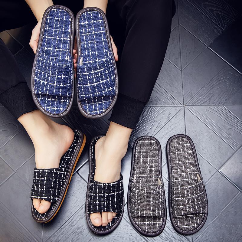 Men's And Women's Non-slip Home Floor Cotton Slippers