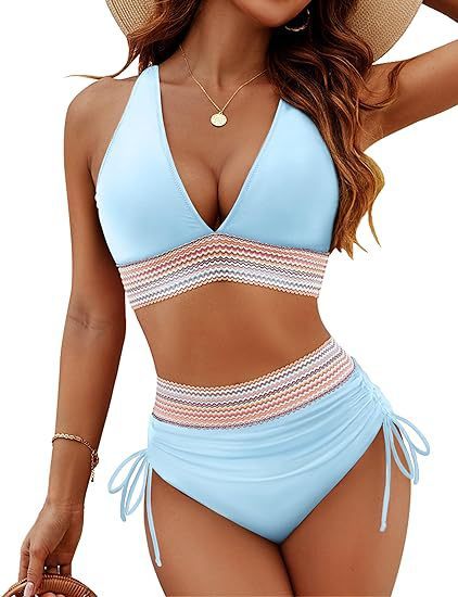 Fashion Women's High Waist Bikini Split Suit