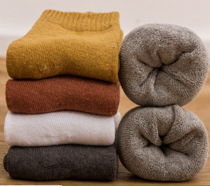 Socks Men's Tube In Autumn And Winter Plus Velvet Thickened Towel To Keep Warm Long Tube Of Pure Wool