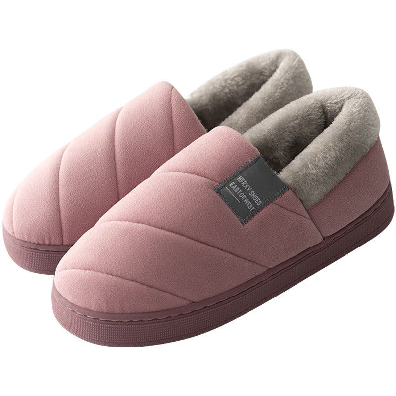 Slip Resistant Slippers With Heel In Winter