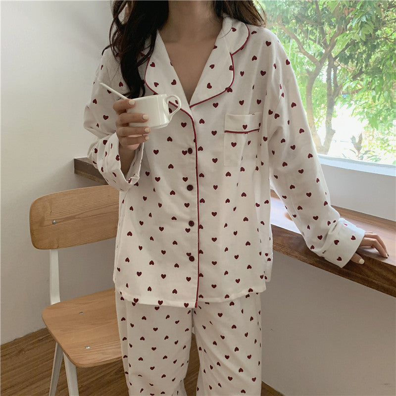 Brushed Love Pajamas Women's Loose Set Cute And Sweet