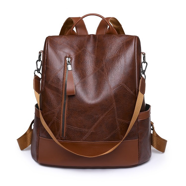 Soft Leather Large Capacity Backpack