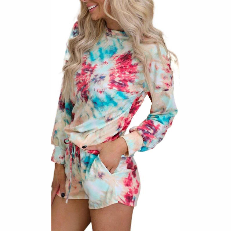 Spring And Summer Tie-dye Women Short Ser