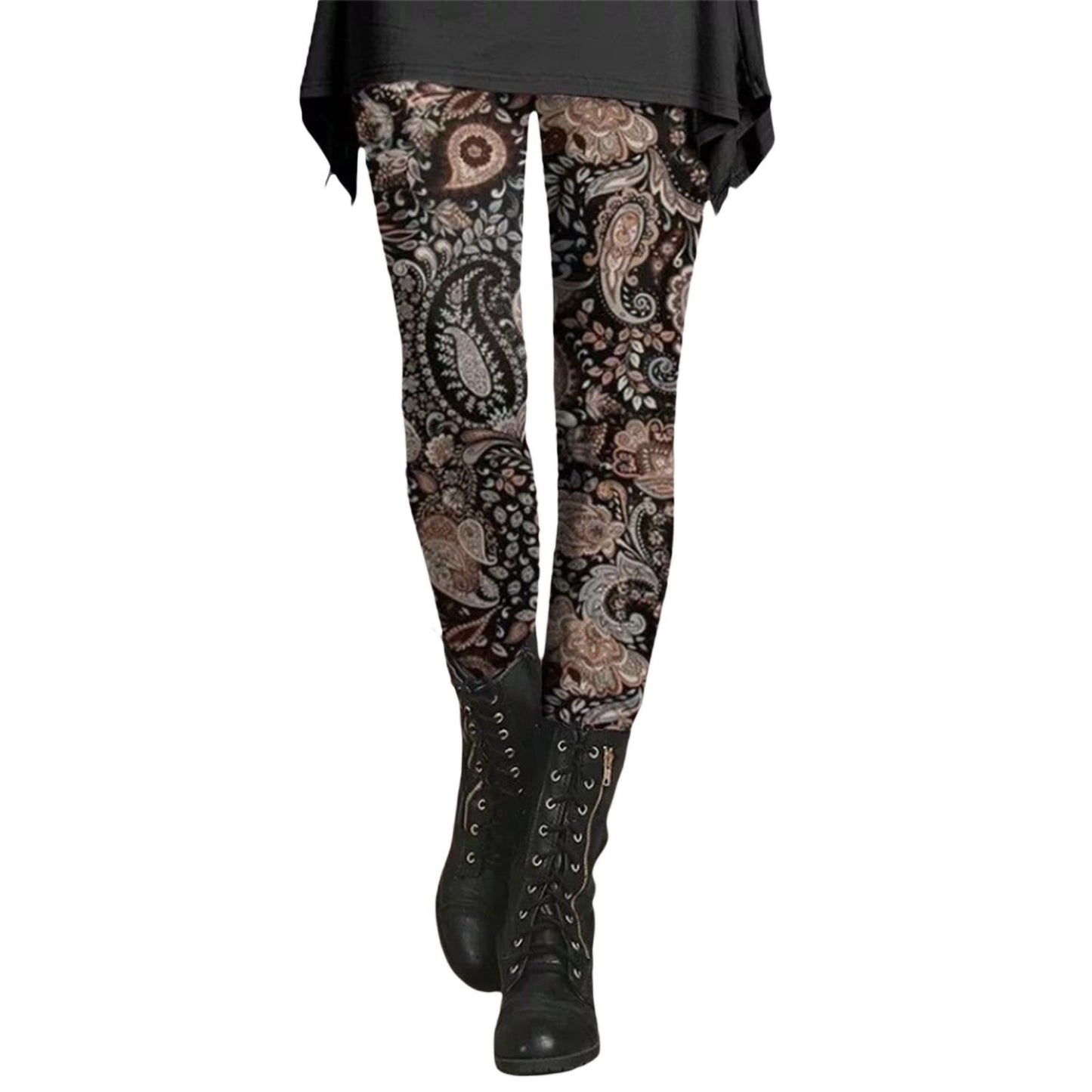 Women's Fashionable Retro Ethnic Style Slimming Printed Leggings