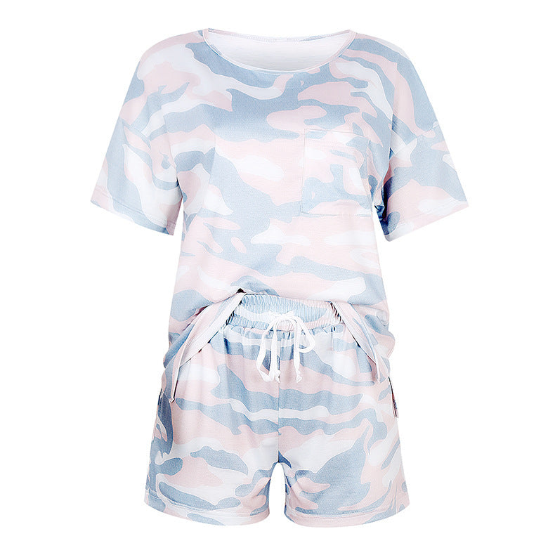 Tie-dye Print Pajamas Loungewear Tracksuit