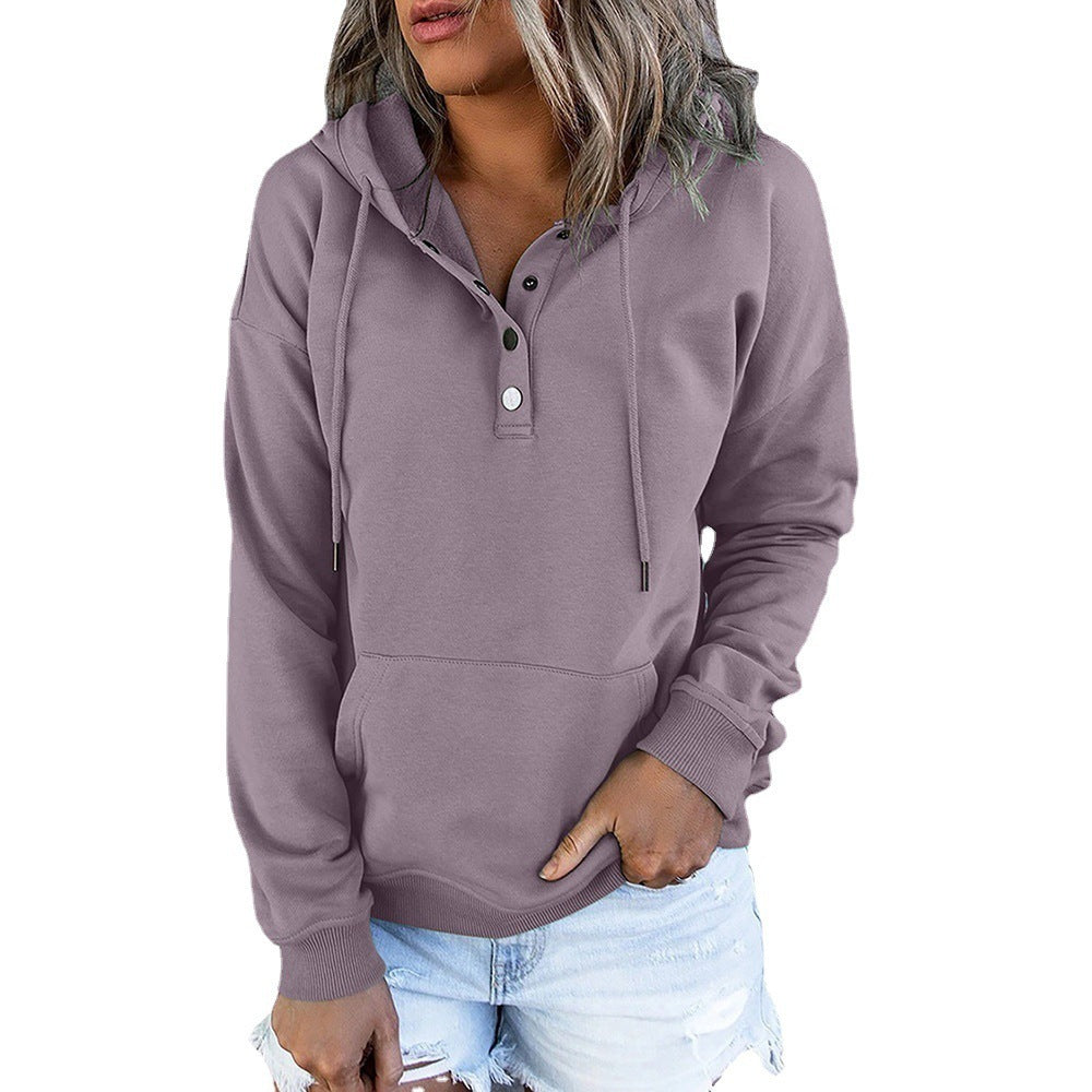 Women's Long-sleeved Coat Loose Casual Hooded Sweater