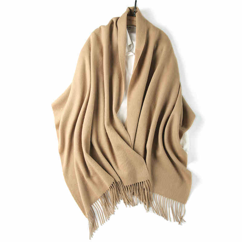 Fashionable All-matching Australian Pure Wool Solid Color Shawl