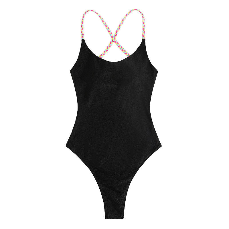 One-piece Swimsuit Lady Sexy Solid Color Backless Tight