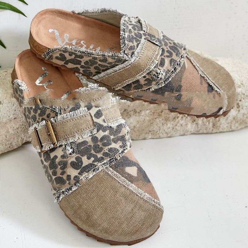 European And American Stitching Frayed Lazy Flat Slippers