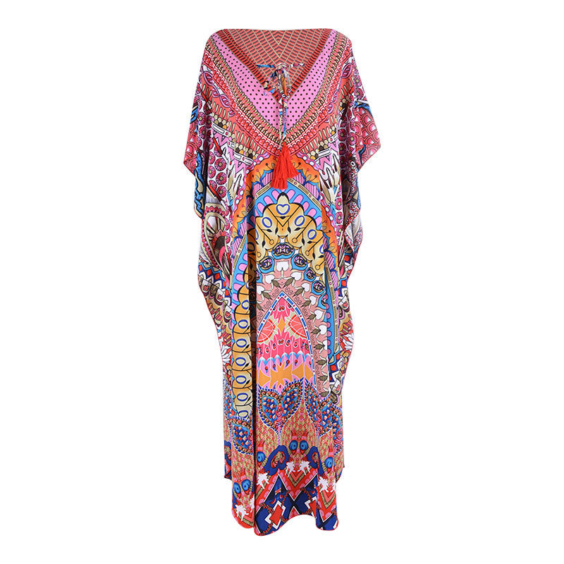 Oversized Loose Plus Size Vacation Dress Bikini Cover-up Robe