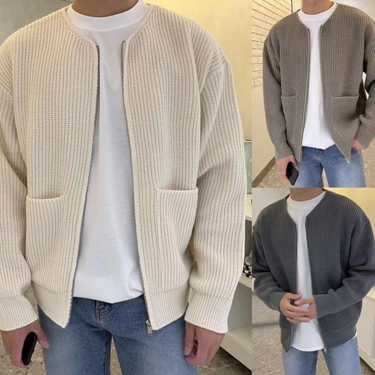 Fashion Trendy Ins Trendy Knitted Cardigan Men's Sweater