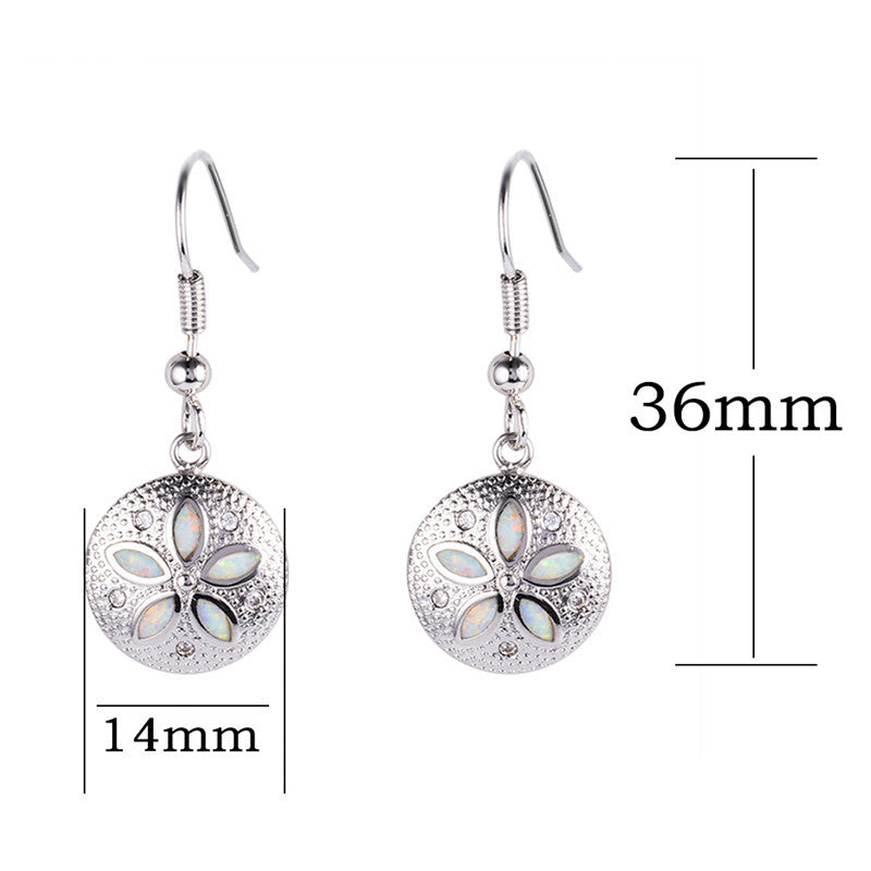 S925 sterling silver flower type ladies pendant earrings