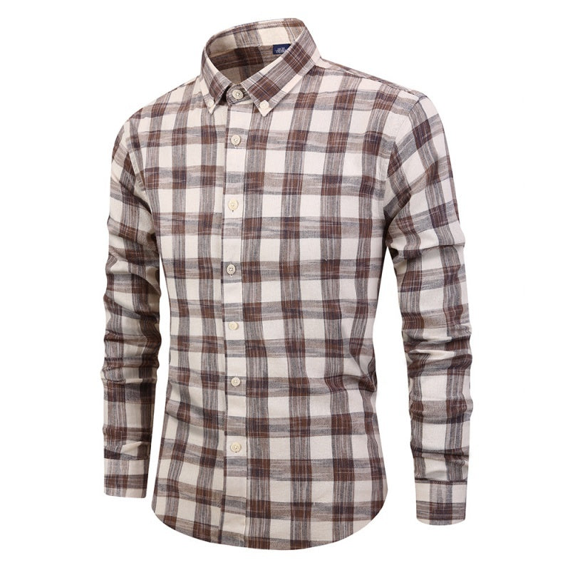 Mens Long sleeved plaid shirt