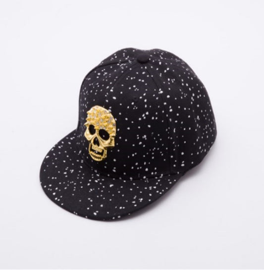 Hip hop safety hard hat custom skull caps glitter ponytail caps wholesale