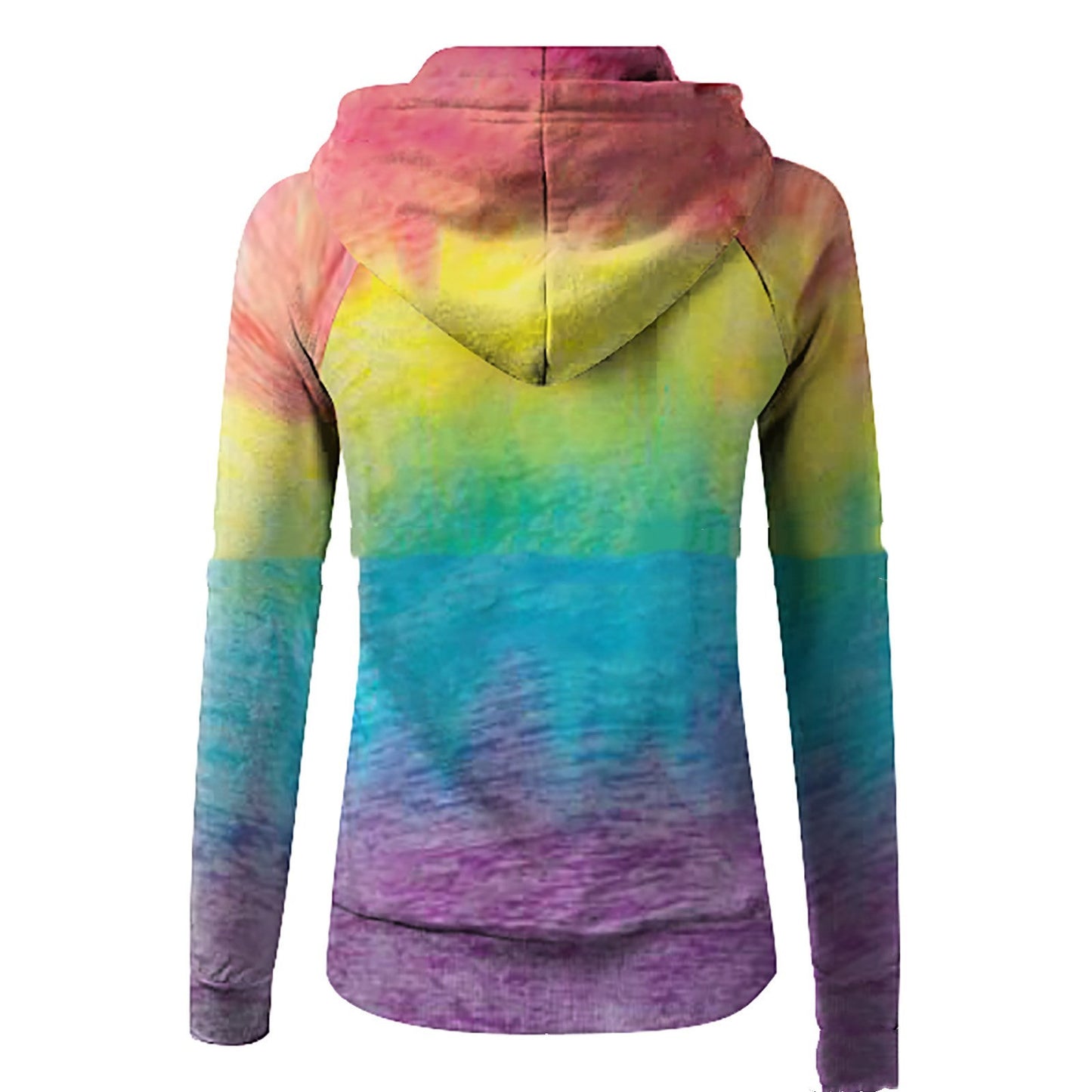 Ladies Tie-dye Pocket Zipper 3 Colors 8 Size Hooded Sweater