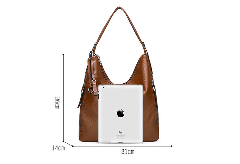 Soft leather shoulder bag