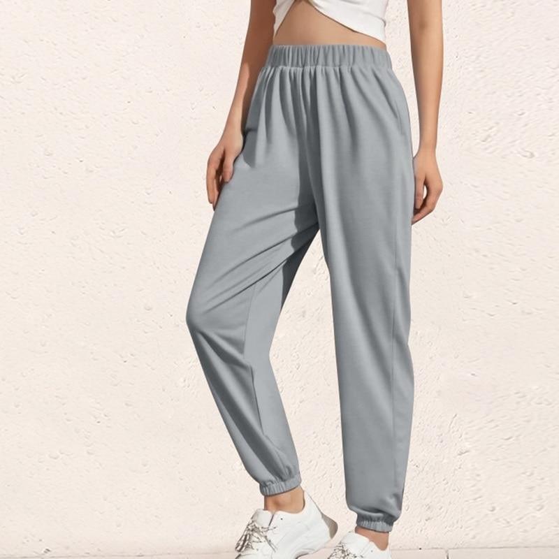 Women's solid color casual sports pants