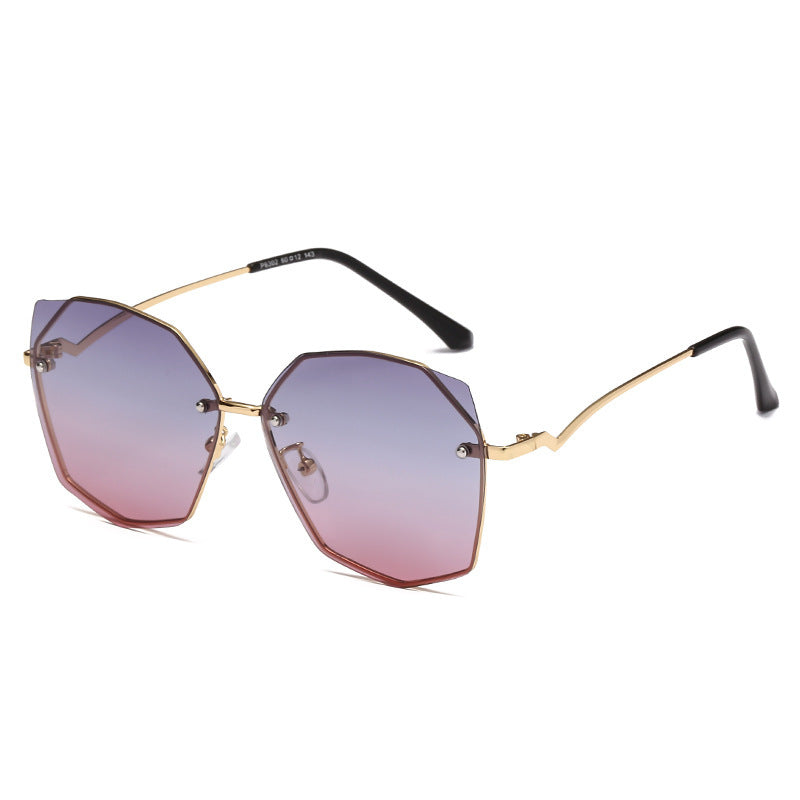 Sunglasses lady personality polygon sunglasses