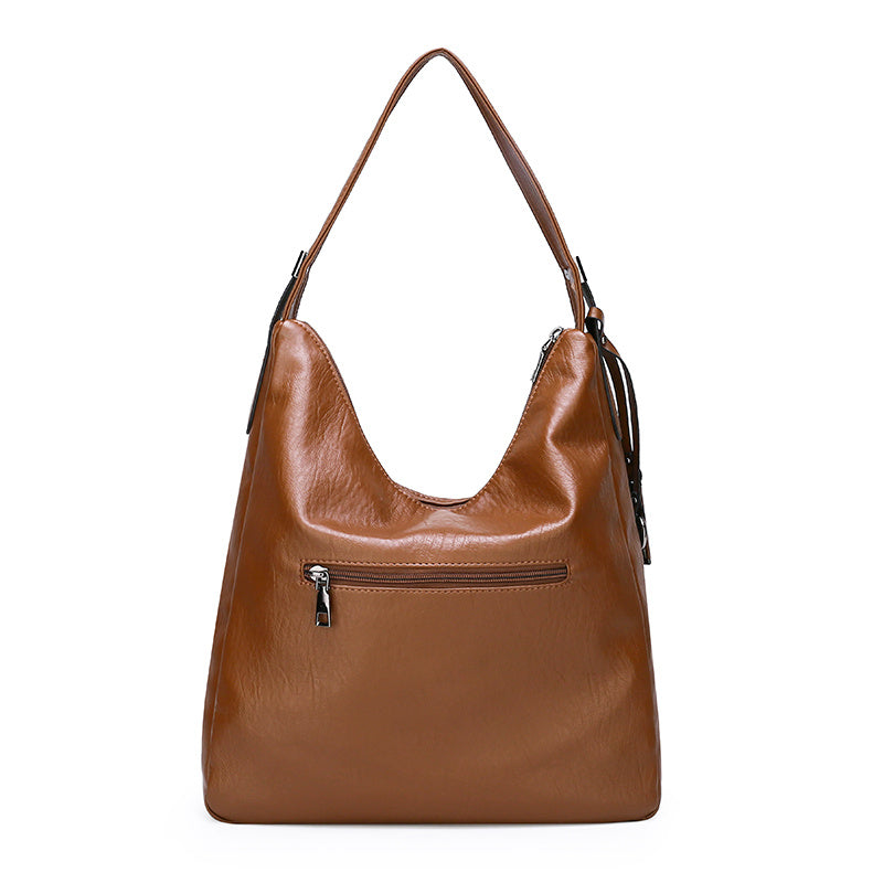 Soft leather shoulder bag