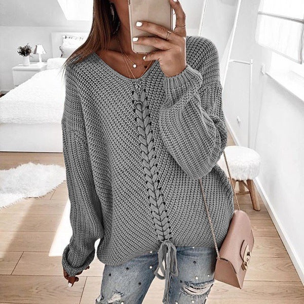 Loose knit tops for women's sweaters