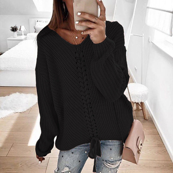 Loose knit tops for women's sweaters