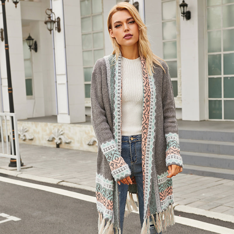 Women's Street Fashion Mid-length Loose Sweater