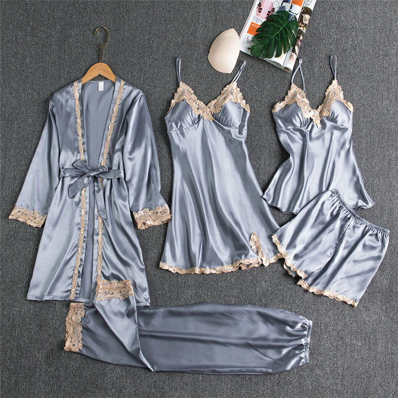 Sling Five-Piece Pajamas Set Women