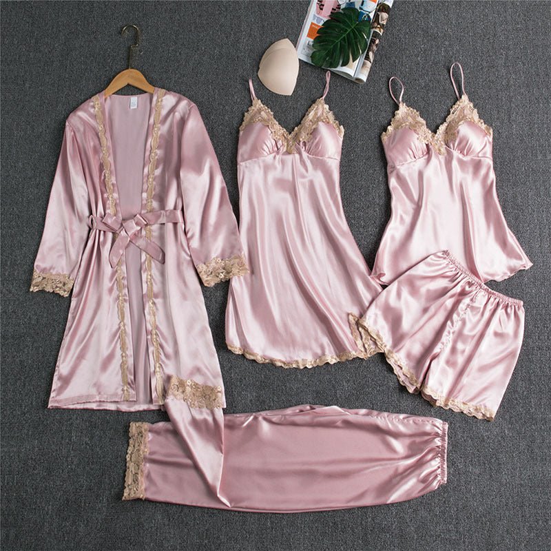 Sling Five-Piece Pajamas Set Women