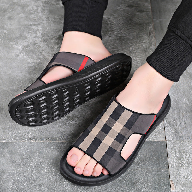 Men's New Indoor And Outdoor Dual-Use Casual Non-Slip Flip-Flop Beach Slippers