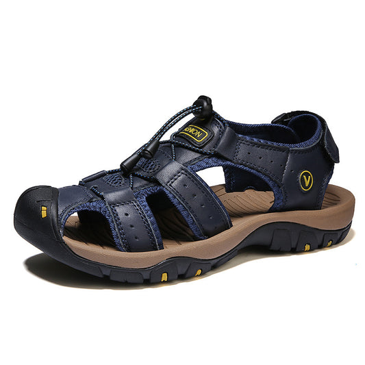 Baotou Anti-Collision Breathable Casual Leather Sandals