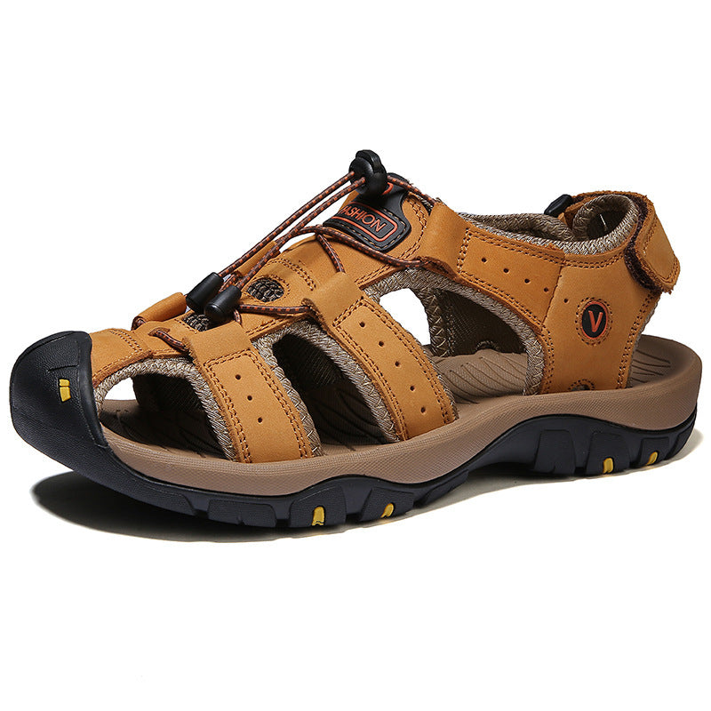 Baotou Anti-Collision Breathable Casual Leather Sandals