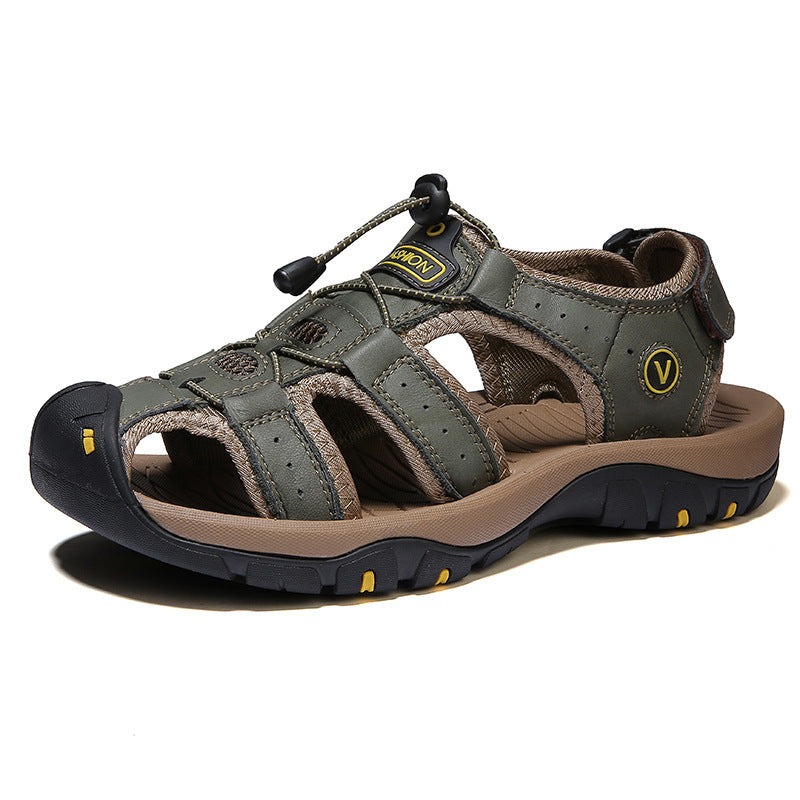 Baotou Anti-Collision Breathable Casual Leather Sandals