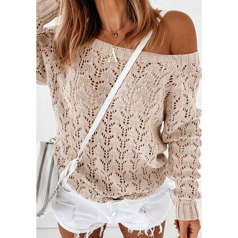 New Women's Casual Hollow Sexy Loose Sweater Women