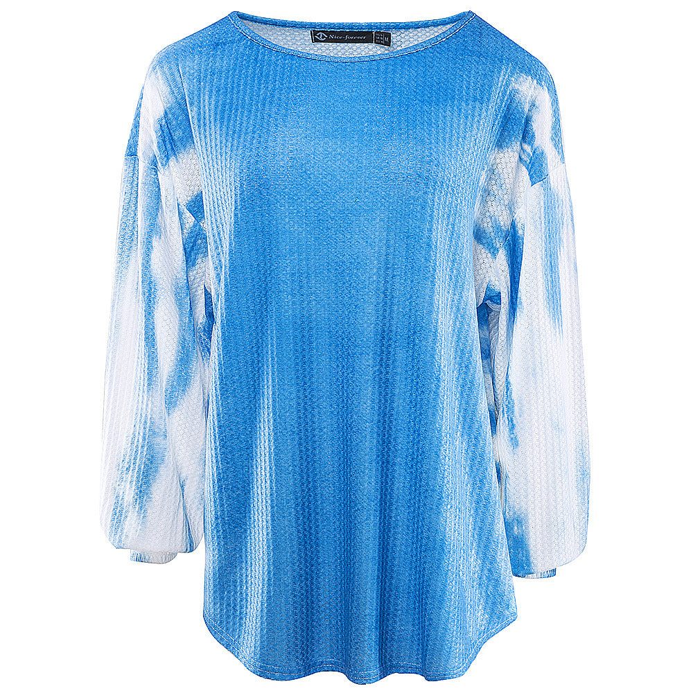 Tie-dye Gradient Color Loose Casual Women's Sweater