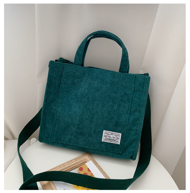 Comfort Style Corduroy Canvas Bag