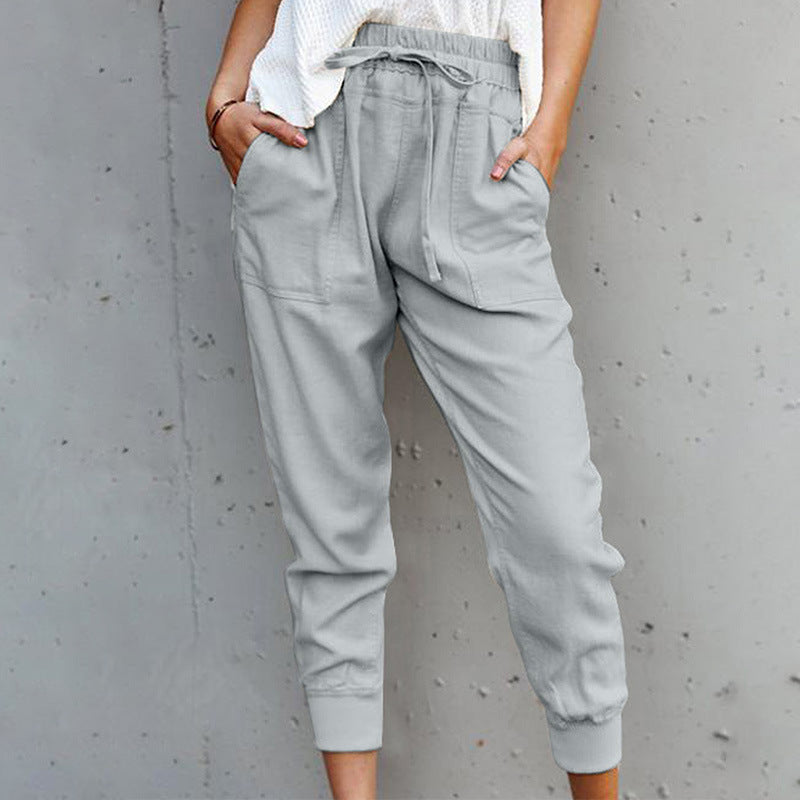 New Solid Color Simple Casual Women's Slim Slimming Pants