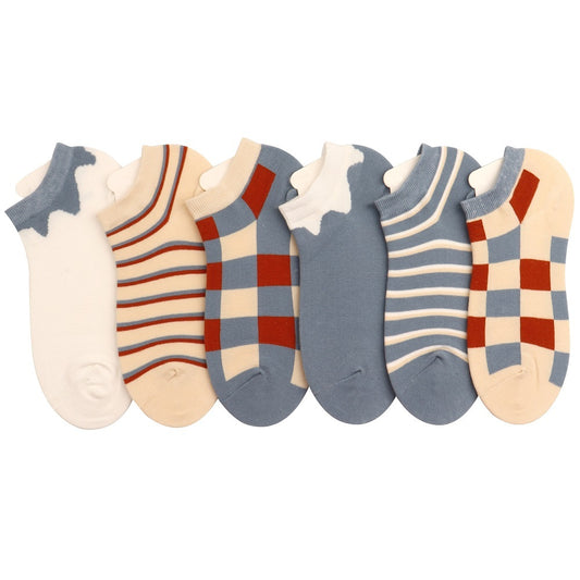Thin Section Ins Tide Style Pure Cotton Korean Shallow Mouth Socks Women
