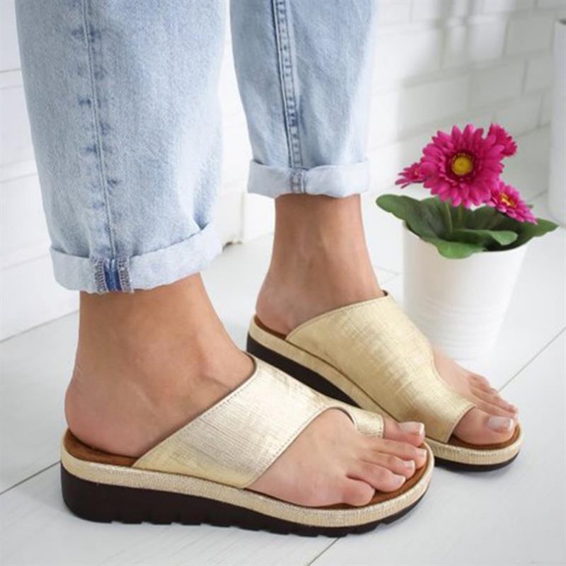 Womens Sandals Comfy Platform Flat Sole Orthopedic  Corrector