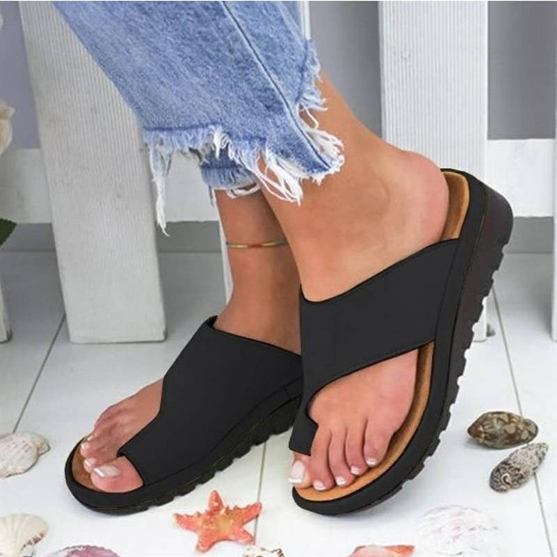 Womens Sandals Comfy Platform Flat Sole Orthopedic  Corrector