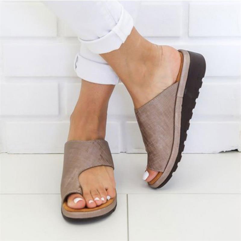 Womens Sandals Comfy Platform Flat Sole Orthopedic  Corrector