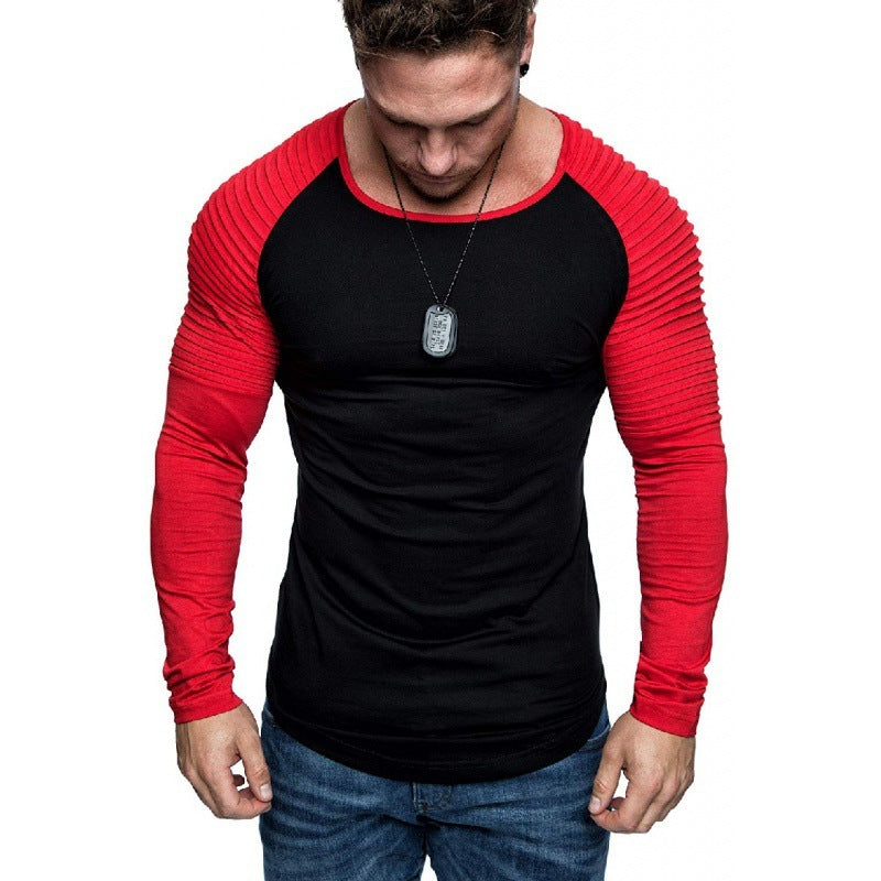 Men's Long Sleeve Split Blend Color Shirts