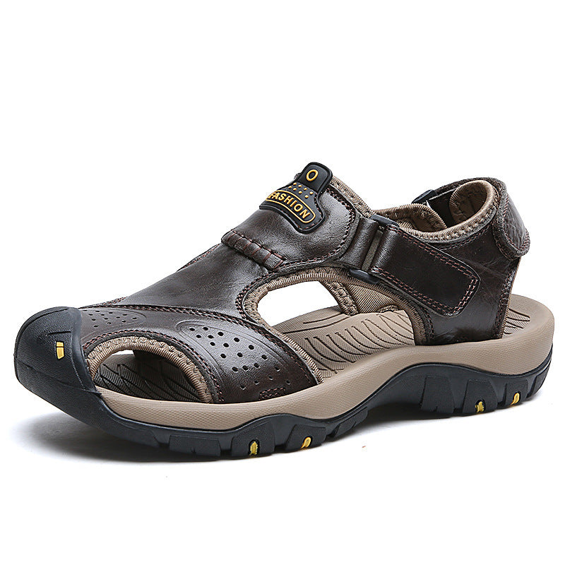 Baotou Anti-Collision Breathable Casual Leather Sandals