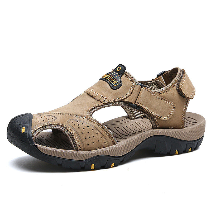 Baotou Anti-Collision Breathable Casual Leather Sandals