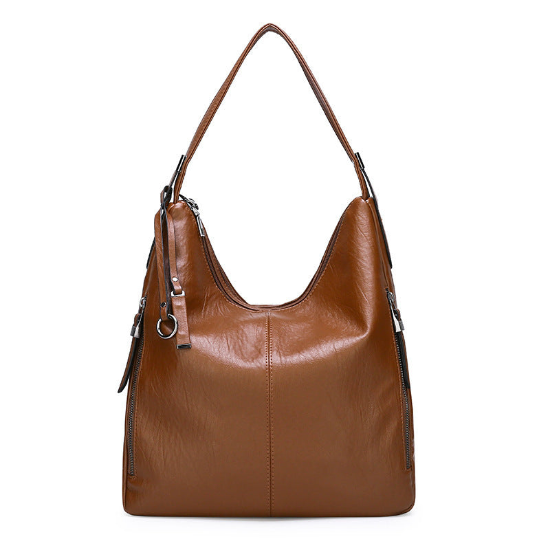 Soft leather shoulder bag