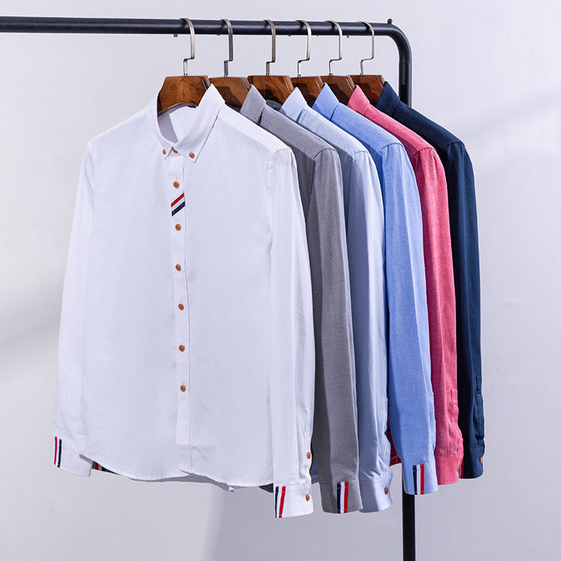 All-matching Casual Cotton Summer Business Oxford Woven Shirts